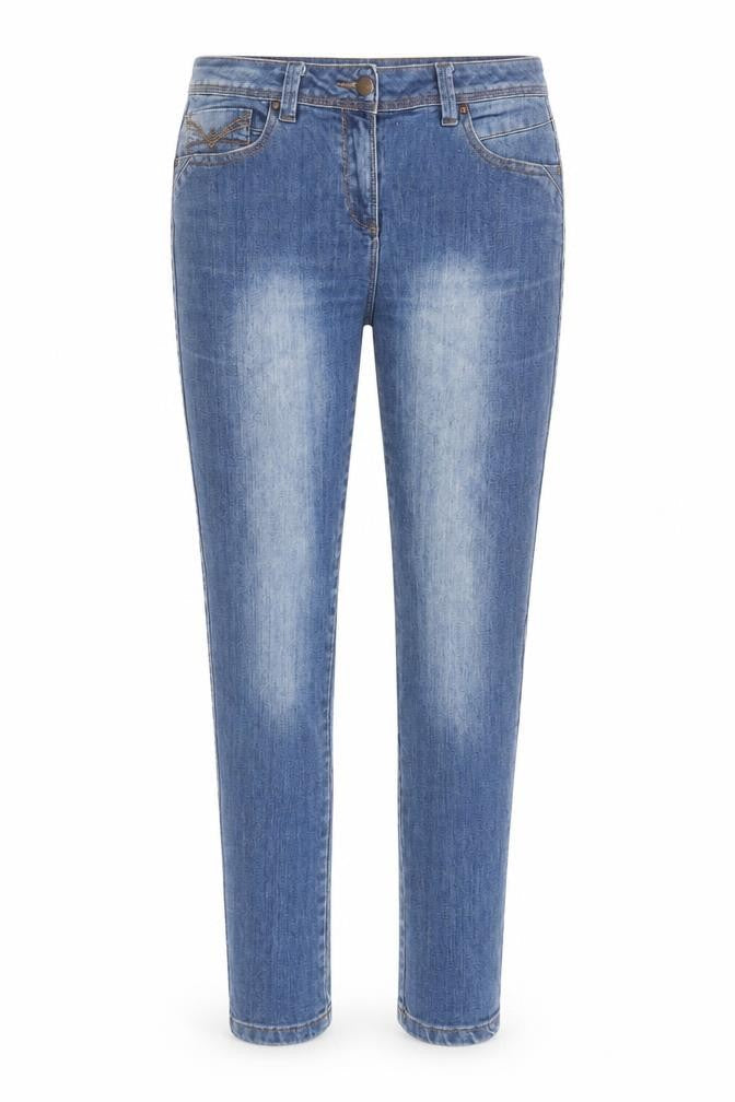 Womens UK Size 12 M&Co Slim Fit Skinny Blue Jeans
