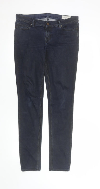 AllSaints Women Blue Skinny Jeans Size 29 x 32 Slim Fit Denim