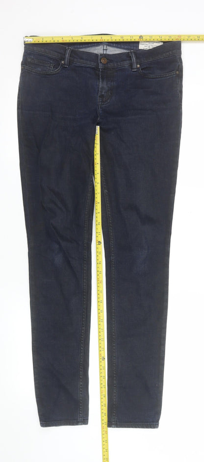 AllSaints Women Blue Skinny Jeans Size 29 x 32 Slim Fit Denim