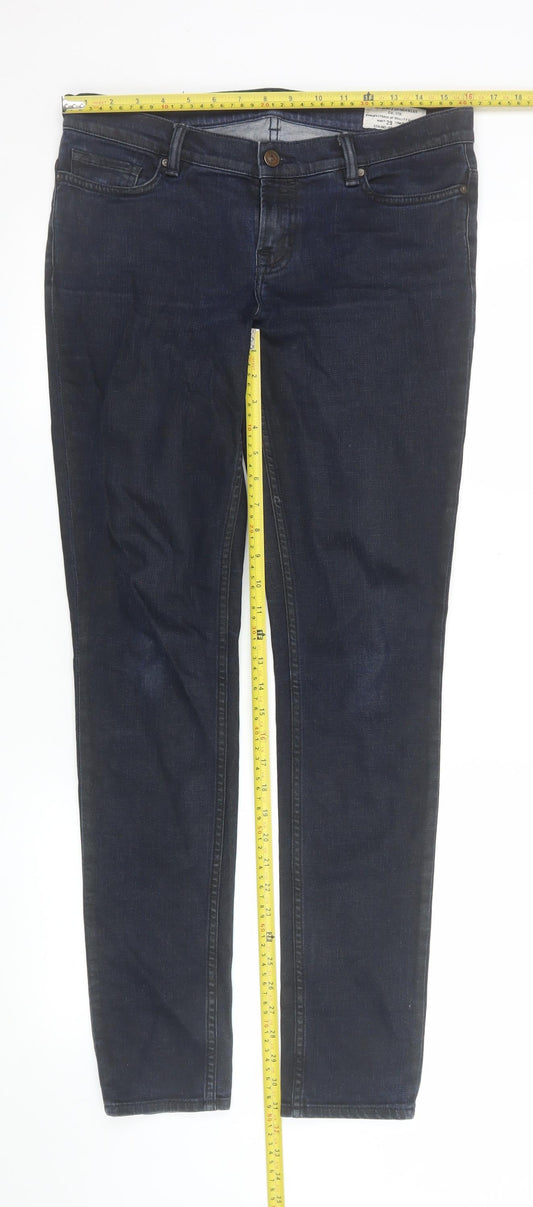 AllSaints Women Blue Skinny Jeans Size 29 x 32 Slim Fit Denim