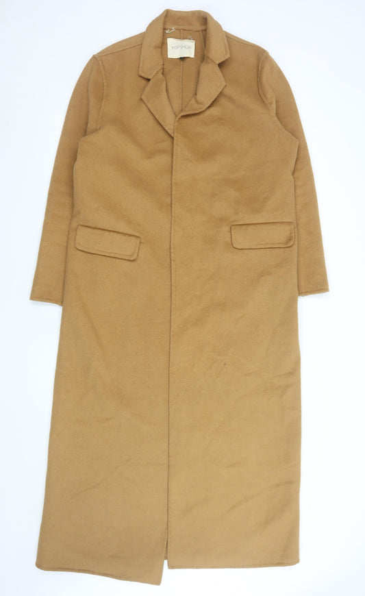 Womens UK Size 12 Topshop Beige Overcoat