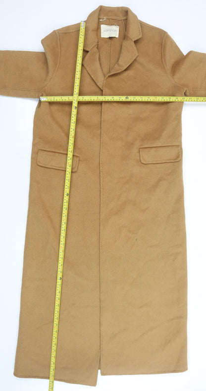 Womens UK Size 12 Topshop Beige Overcoat