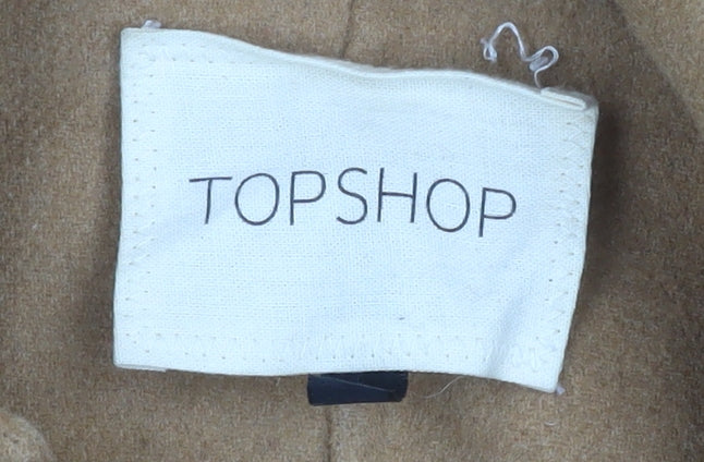 Womens UK Size 12 Topshop Beige Overcoat