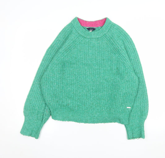 Joules Women’s Green Chunky Knit Crew Neck Jumper UK 10