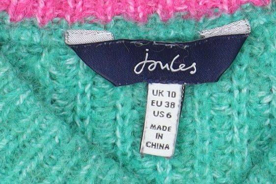 Joules Women’s Green Chunky Knit Crew Neck Jumper UK 10