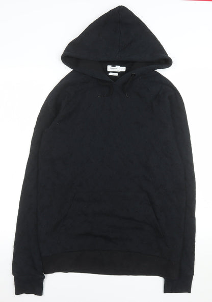 Mens UK Size M Topman Black Pullover Hoodie