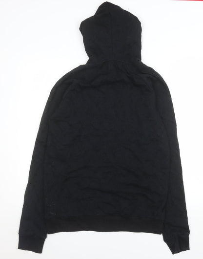 Mens UK Size M Topman Black Pullover Hoodie