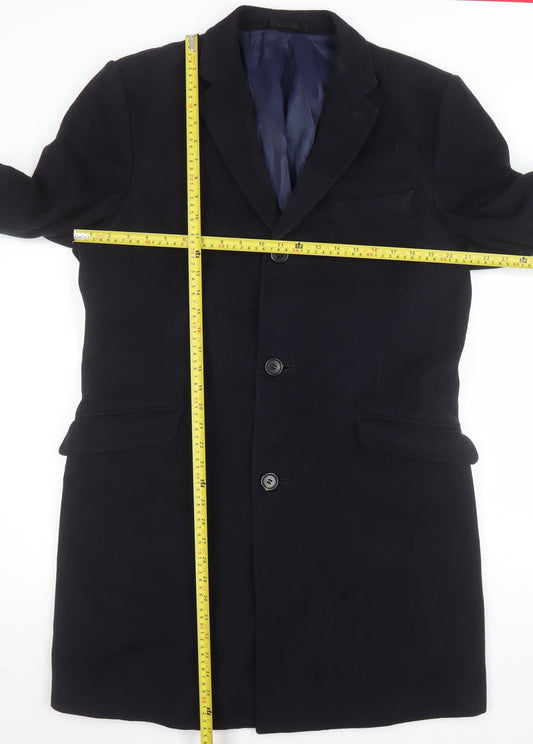 Mens UK Size 40 Moss 1851 Black Overcoat