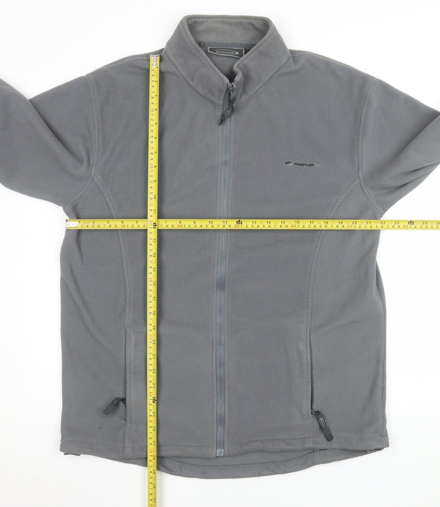 Mens UK Size M Mountainlife Grey Full Zip Sweatshirt
