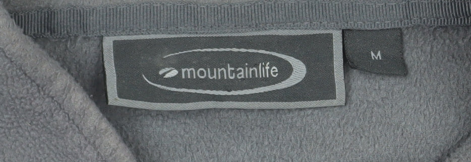 Mens UK Size M Mountainlife Grey Full Zip Sweatshirt