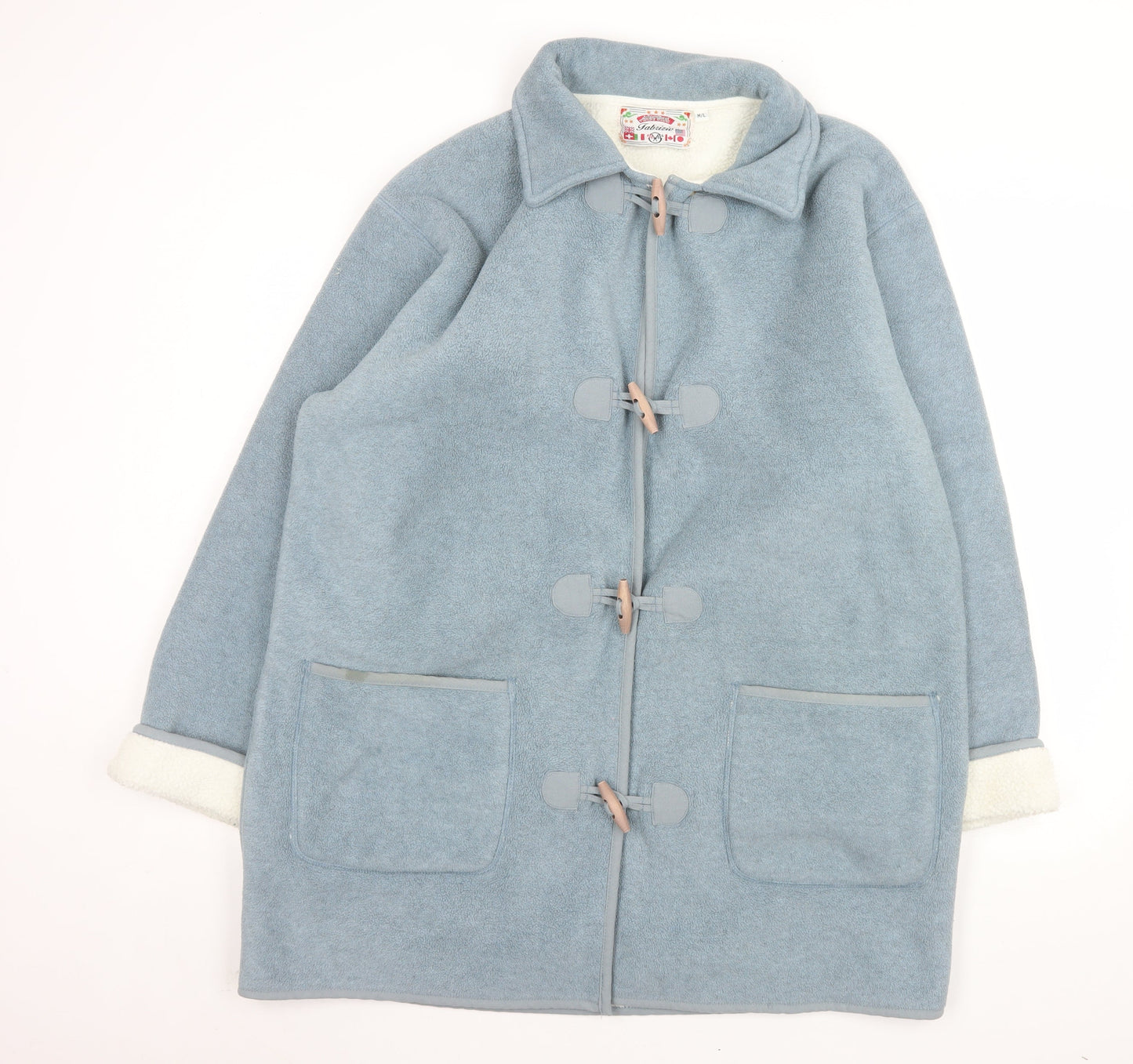 Womens UK Size M Fabrizio Blue Duffel Coat