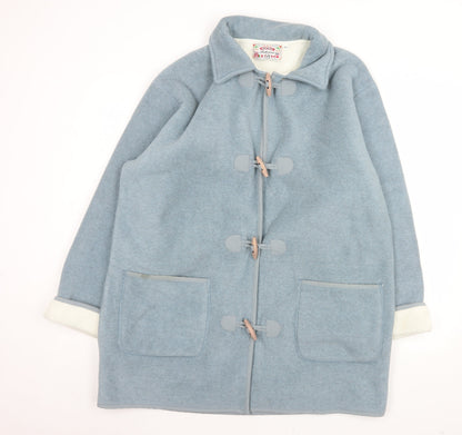 Womens UK Size M Fabrizio Blue Duffel Coat