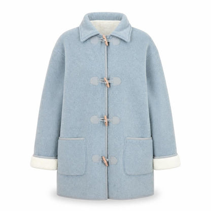 Womens UK Size M Fabrizio Blue Duffel Coat