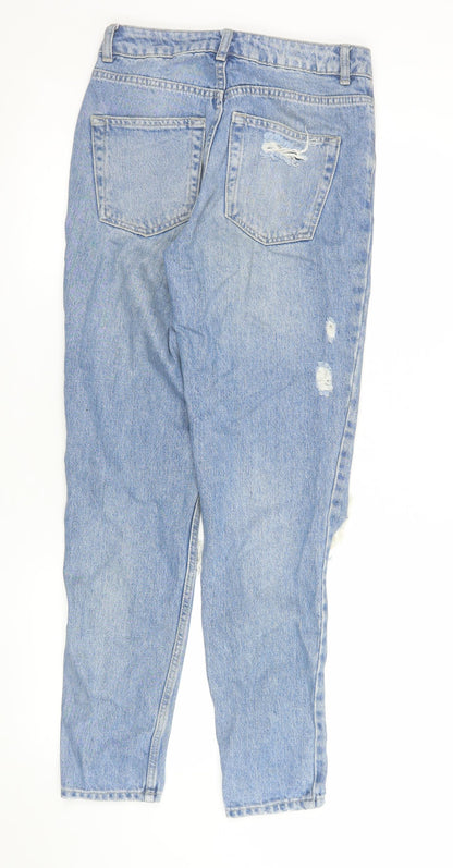 Womens UK Size 8 Topshop Relaxed Fit Mom Blue Jeans