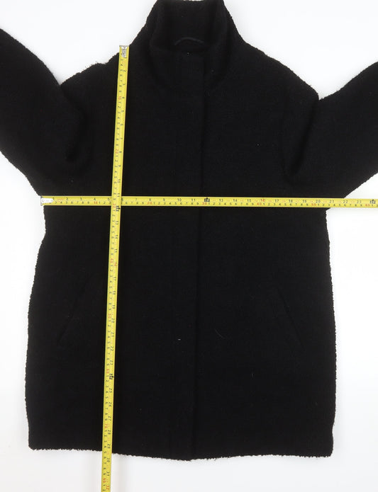 Womens UK Size 14 BHS Black Overcoat