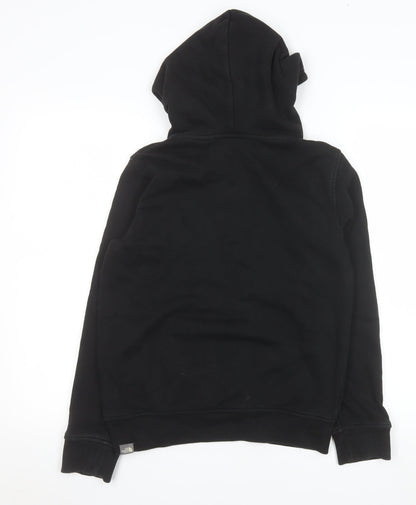The North Face Boys Black L Pullover Hoodie with Logo Print