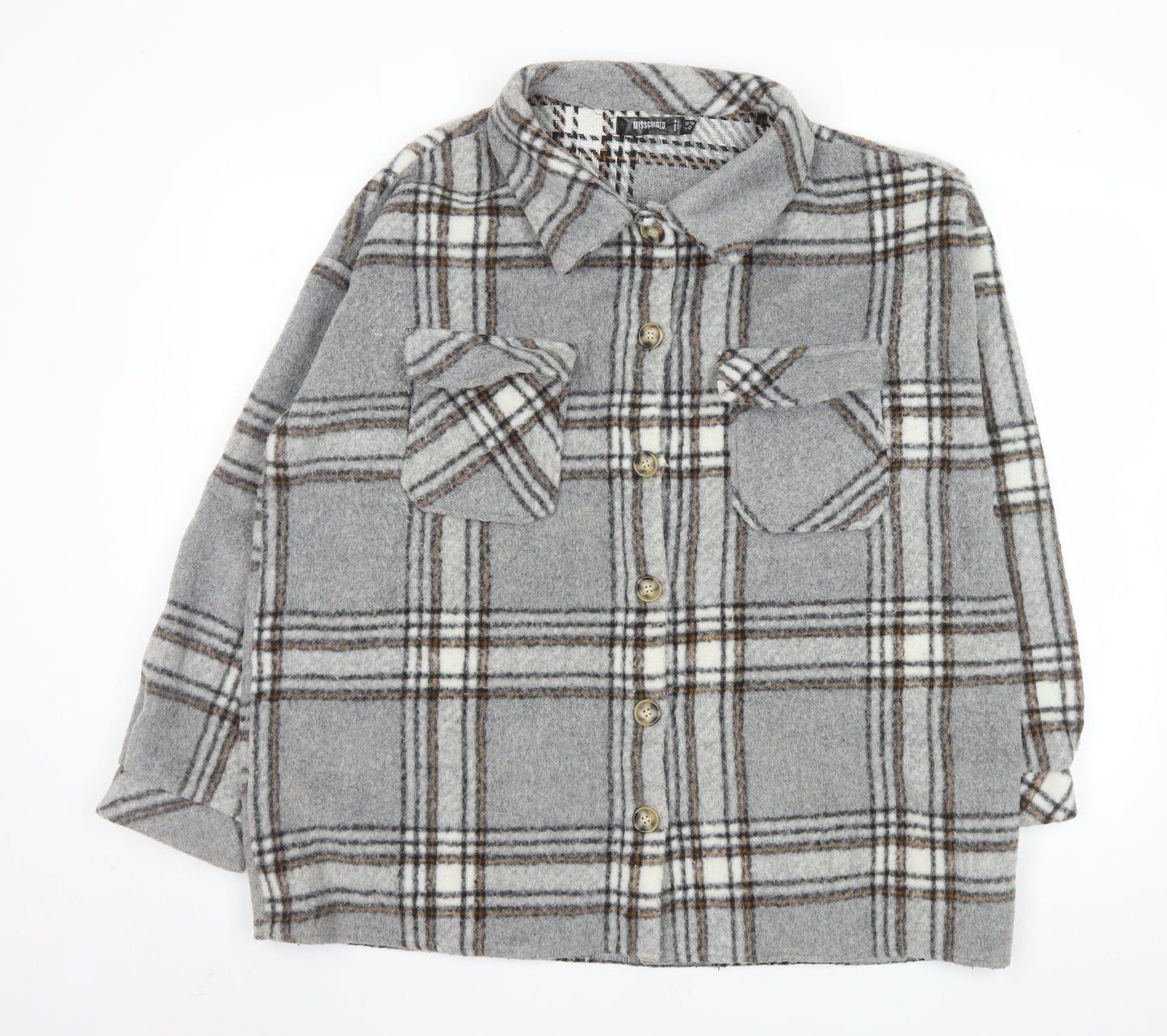 Womens UK Size 14 Missguided Grey Basic Jacket