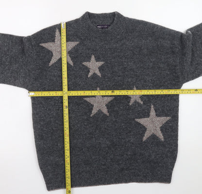 Womens UK Size M Marks and Spencer Grey Pullover Jumper