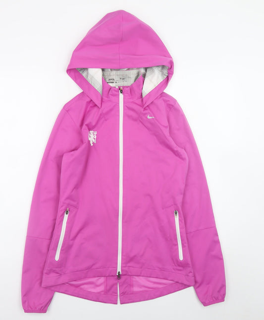 Womens UK Size XS Nike Pink Windbreaker Coat