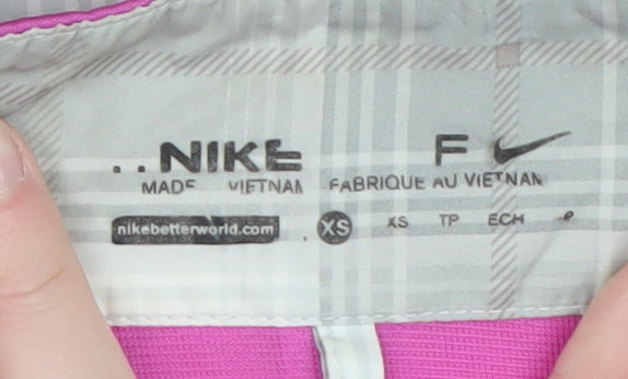 Womens UK Size XS Nike Pink Windbreaker Coat