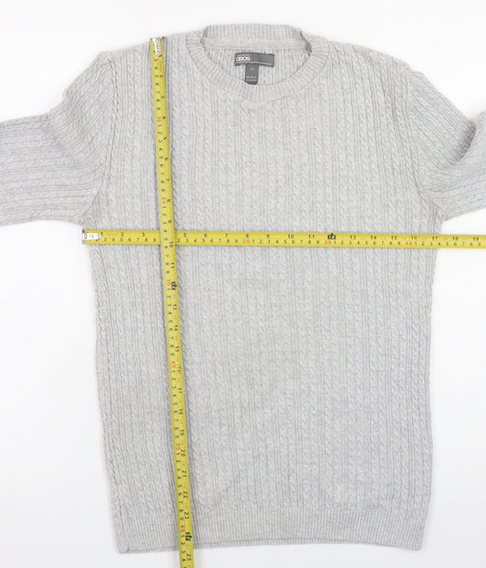 Mens UK Size M ASOS Grey Pullover Jumper
