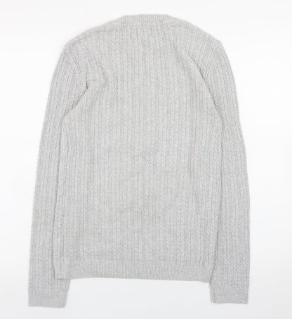 Mens UK Size M ASOS Grey Pullover Jumper