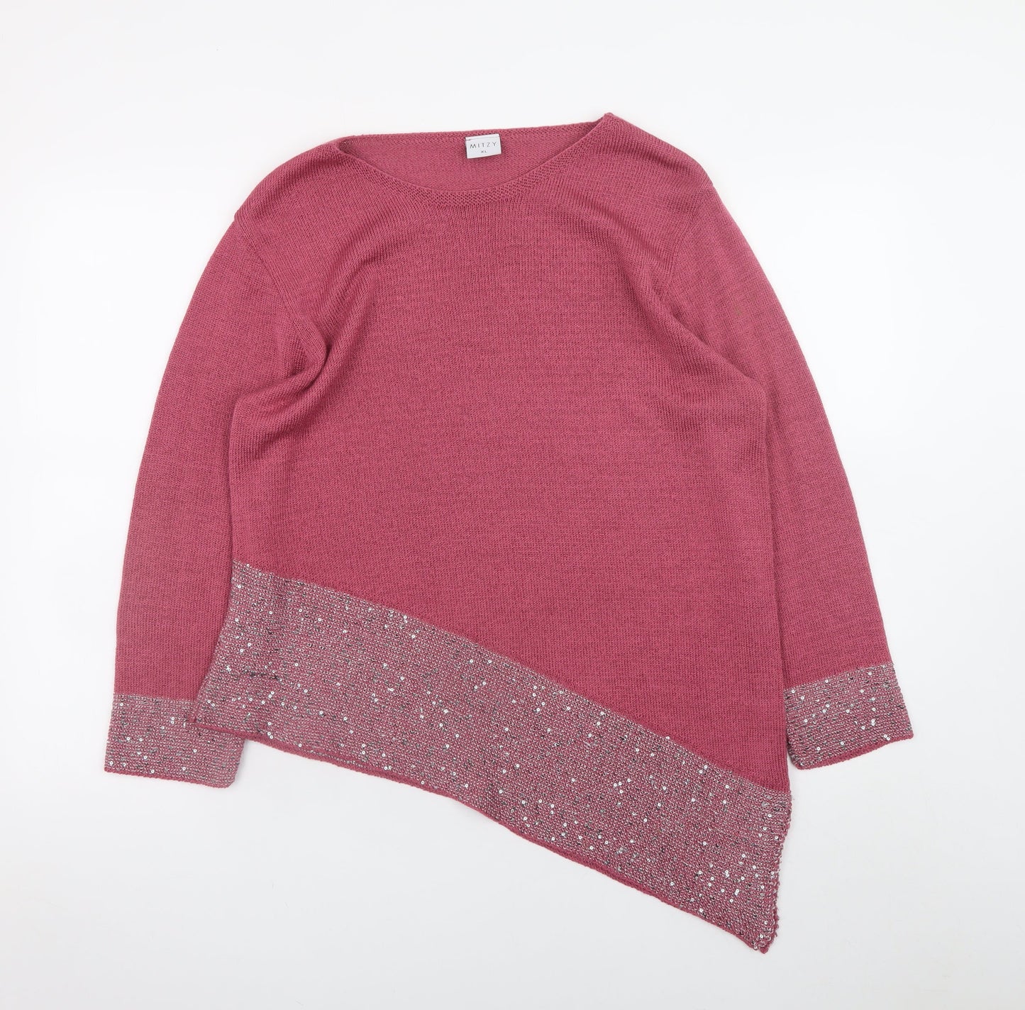 Womens UK Size XL MITZY Pink Pullover Jumper