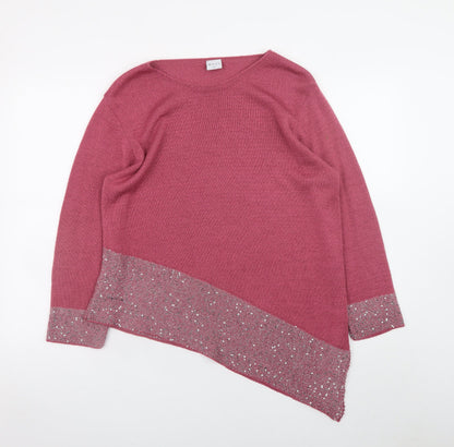 Womens UK Size XL MITZY Pink Pullover Jumper