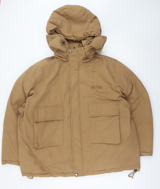 BDG Urban Outfitters Men's Brown Hooded Parka Jacket Size M