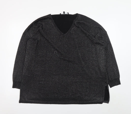 Womens UK Size 16 Live Unlimited Black Pullover Jumper