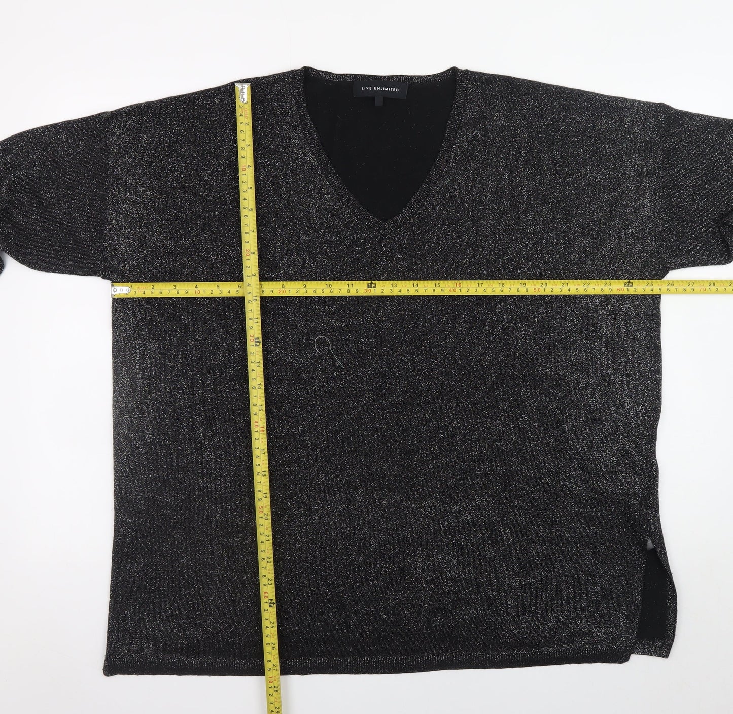 Womens UK Size 16 Live Unlimited Black Pullover Jumper