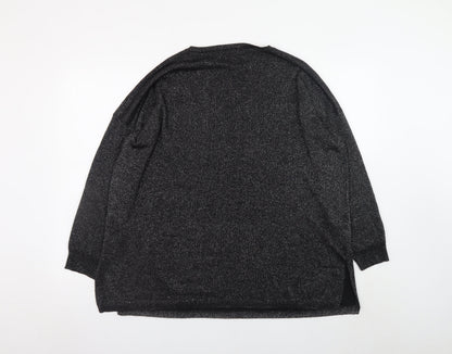 Womens UK Size 16 Live Unlimited Black Pullover Jumper