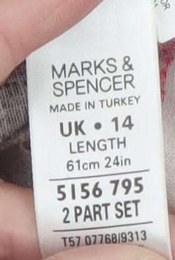 Womens UK Size 14 Marks and Spencer A-Line Linen Set