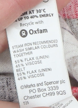 Womens UK Size 14 Marks and Spencer A-Line Linen Set