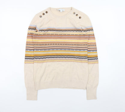 Womens UK Size 8 Warehouse Beige Pullover Jumper