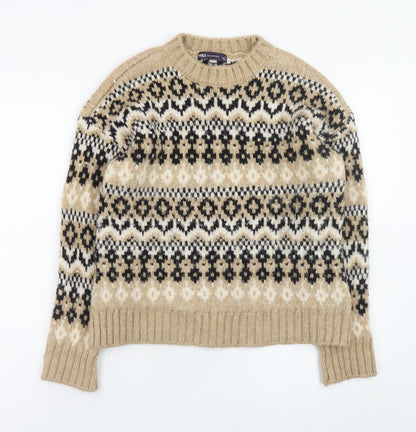 Womens UK Size XS Marks and Spencer Beige Pullover Jumper