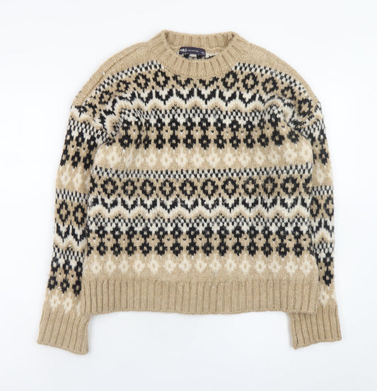 Womens UK Size XS Marks and Spencer Beige Pullover Jumper