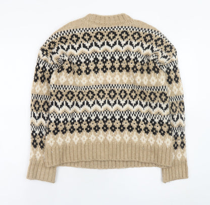 Womens UK Size XS Marks and Spencer Beige Pullover Jumper
