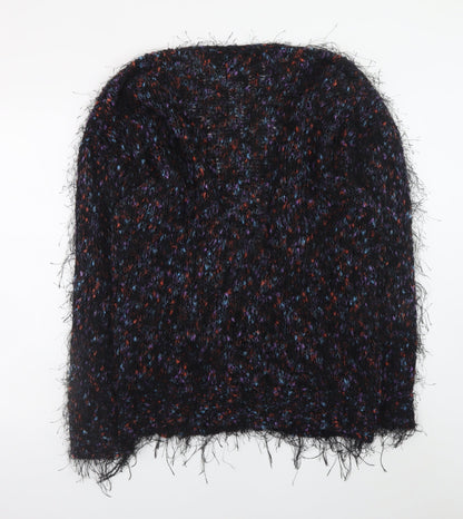 Topshop Women’s Multicoloured Mohair Blend Chunky Knit Cardigan Size 12