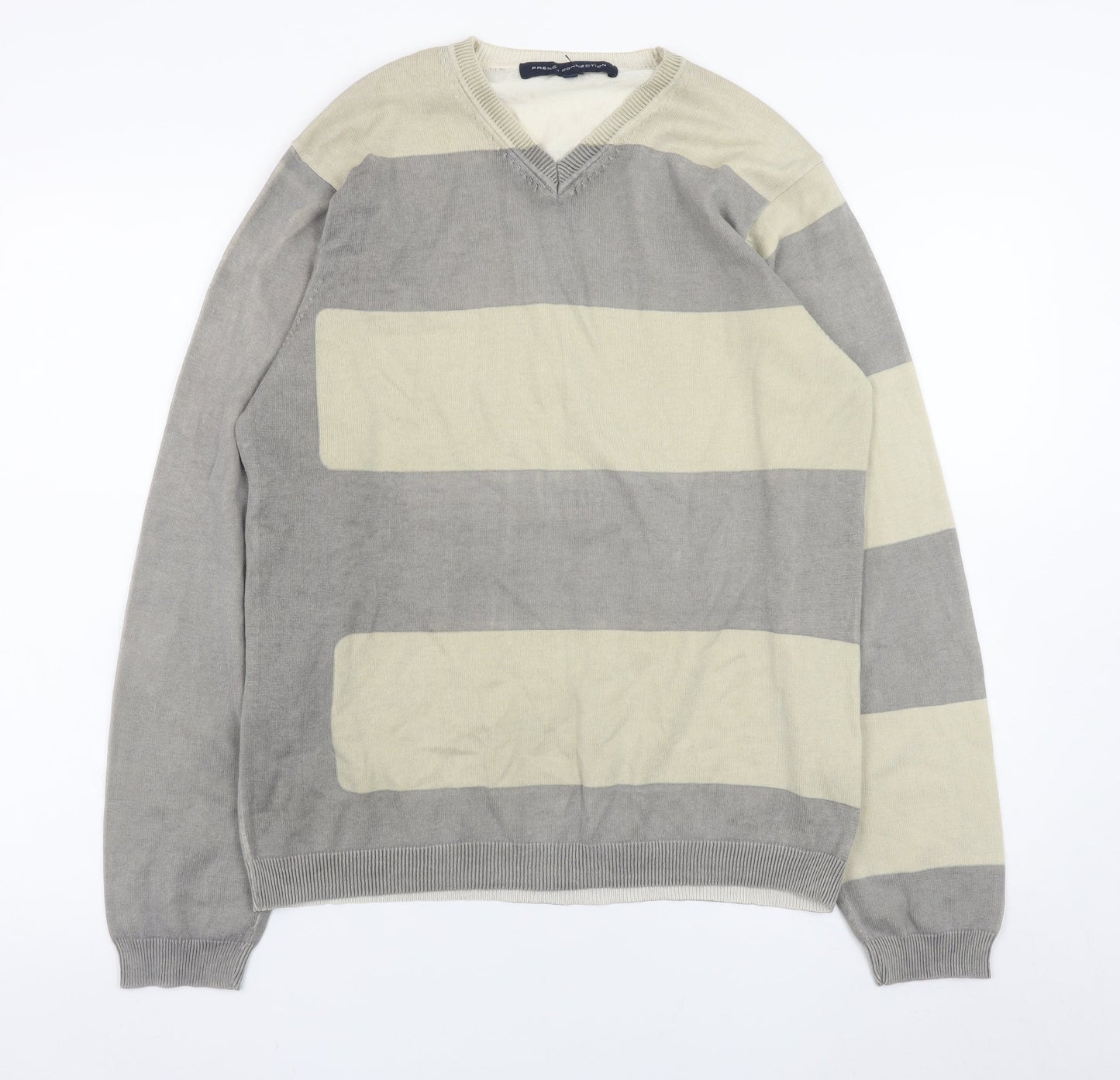 Mens UK Size M French Connection Grey Pullover Jumper