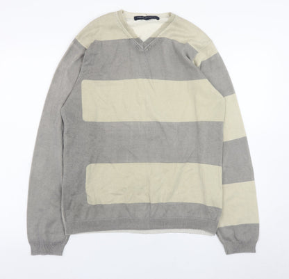 Mens UK Size M French Connection Grey Pullover Jumper