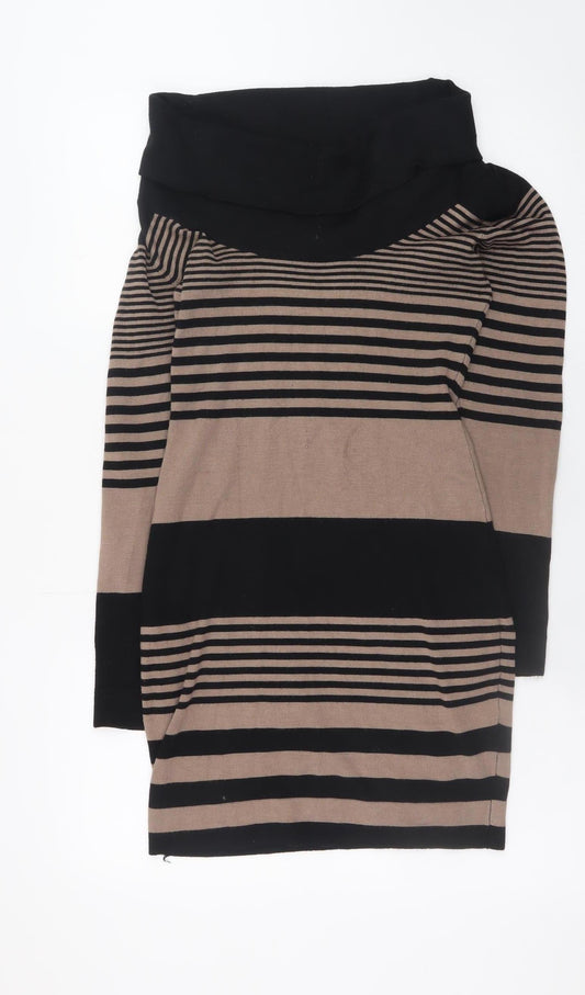 Womens UK Size 10 Apricot Jumper Dress