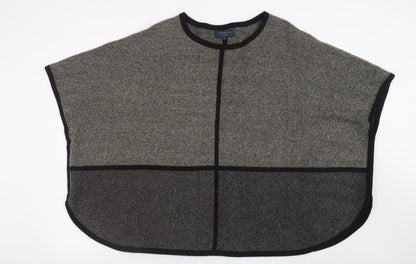 Womens UK Size M/L Viyella Grey Cape Jumper