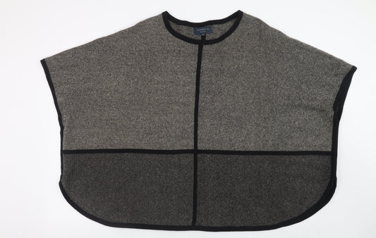 Womens UK Size M/L Viyella Grey Cape Jumper