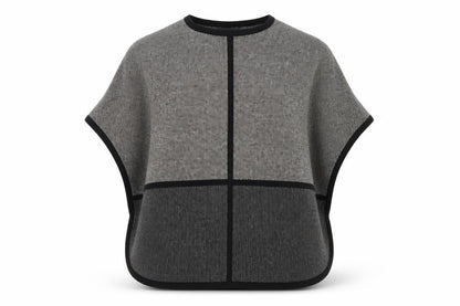 Womens UK Size M/L Viyella Grey Cape Jumper