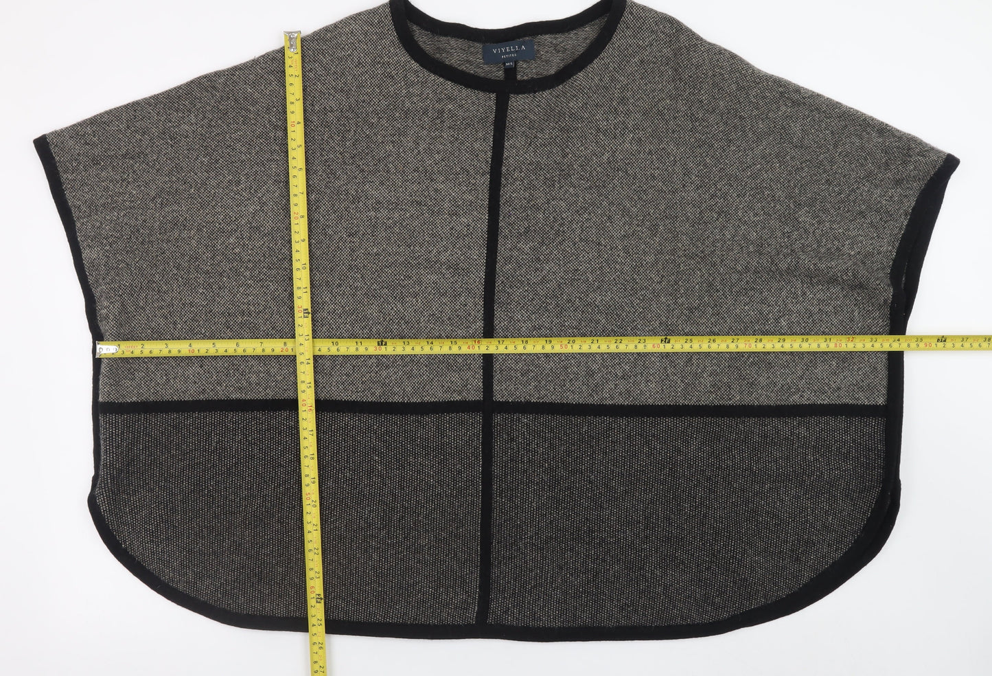 Womens UK Size M/L Viyella Grey Cape Jumper