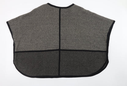 Womens UK Size M/L Viyella Grey Cape Jumper
