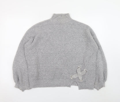 Womens UK Size 8 Miss Selfridge Grey Pullover Jumper
