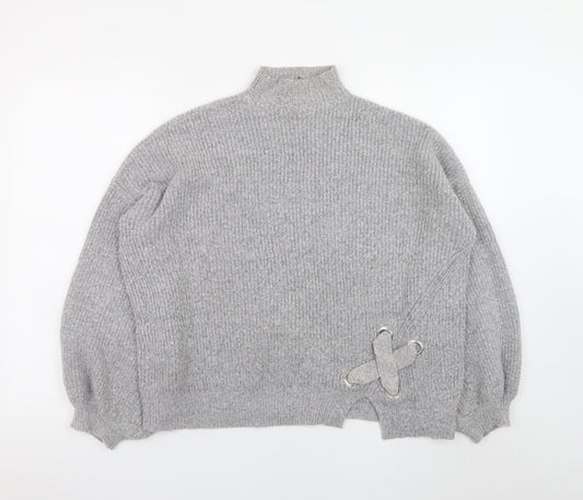 Womens UK Size 8 Miss Selfridge Grey Pullover Jumper