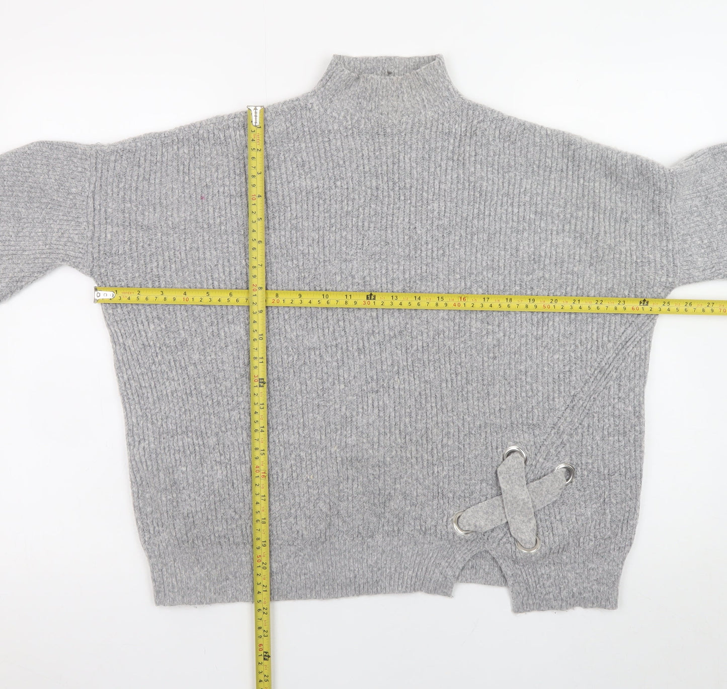 Womens UK Size 8 Miss Selfridge Grey Pullover Jumper